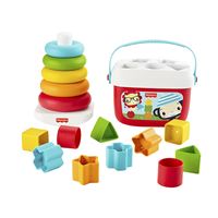 Bloques apilables Mattel GRF11 Fisher-Price Primeros Bloques para Bebé y Pirámide Apilable ecológicos