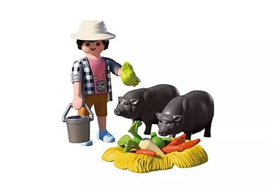 Playmobil country 72171 granjero con cerdito panzón