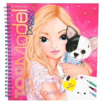 Top Model Create Your Doggy Colouring Book Libro para colorear con stickers - 1