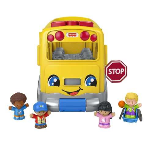 Fisher-Price Little People Autobús escolar amarillo (Mattel GTL68), versión  en español