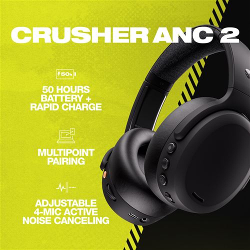 Auriculares Noise Cancelling Skullcandy Crusher ANC 2 Negro