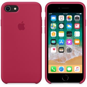 Apple Funda de silicona Rojo rosa Apple iPhone X - Funda de