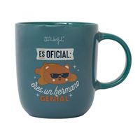 Regalo Abuela Taza Mr.Wonderful Para Abuelas - Forma De Rosa Con Mensaje Especial - 330ml, Apta Microondas La Mejor Abuela Del Mundo