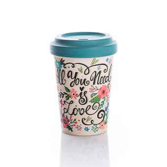 Taza de café para llevar Bamboocup All You Need Is Love