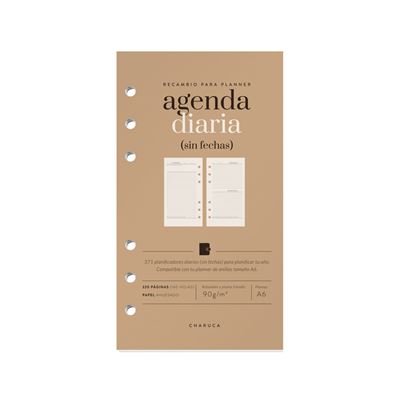 Recambio Agenda vista diaria. 2024. A6