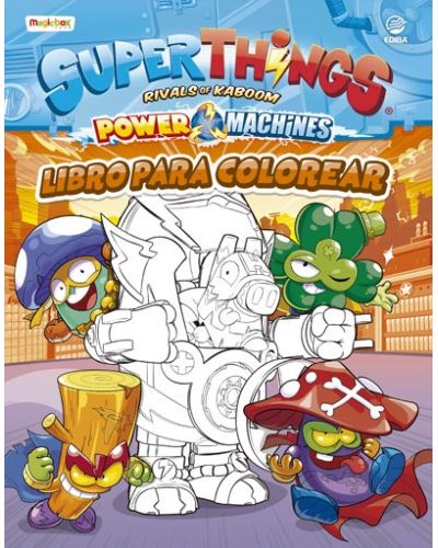 Libro para colorear Superthings Power Machines - España -