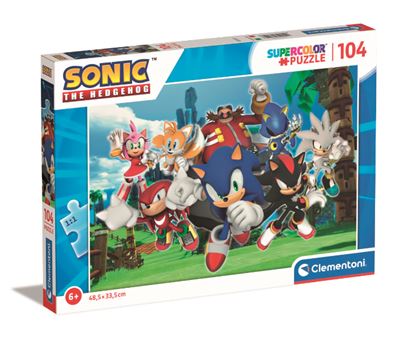 Clementoni puzzle super 104 piezas sonic the hedgehog