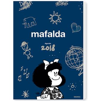 Agenda 2018 Granica semana vista espiral Mafalda azul - -5% en libros