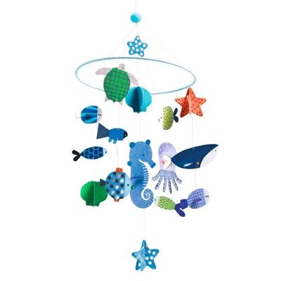 Móvil de animales marinos de cartón nature et decouvertes