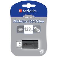 Pendrive Memoria USB 2.0 Verbatim PinStripe 128GB