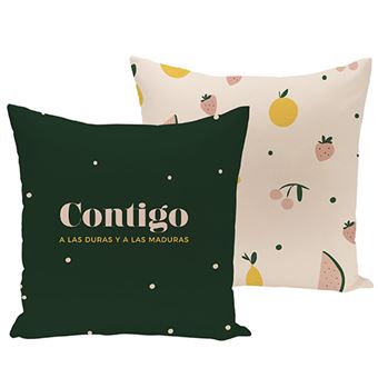 UO Funda de Cojín - Contigo a las duras y las maduras - 1