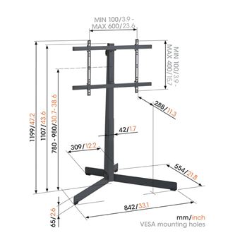 vogel's Sound 3550 Soporte para barra de sonido para TV