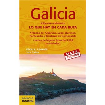 Mapa de carreteras galicia 1:340.00