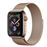 Apple Watch S4 44mm LTE Caja de acero inoxidable en oro y pulsera Milanese Loop en el mismo tono