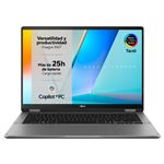 Convertible 2 en 1 Asus Vivobook 14 Flip OLED TP3407SA-QL016W Copilot+ PC, Intel Core Ultra 7-258V, 32GB RAM, 1TB SSD, Arc Graphics 140V, Windows 11 Home, 14" WUXGA Gris