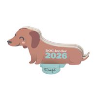 Mr Wonderful Calendario de sobremesa 2026 con peana - Perro salchicha