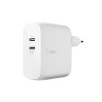 Belkin Boostcharge Cargador de pared dual gan usbpd 68 doble charge usbc iphone 12 pro max mini modelos anteriores ipad pixel galaxy macbook y otros red 68w wch003vfwh 63