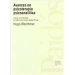 Avances en psicoterapia psicoanalítica