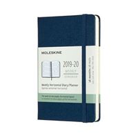Agenda horizontal Moleskine Semana Vista 18 meses pocket tapa dura azul zafiro