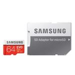Tarjeta MicroSD Samsung EVO Plus 64GB C10 + Adaptador