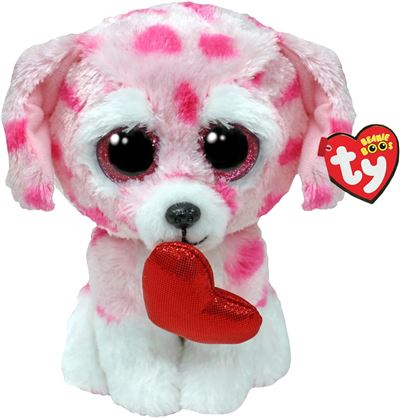 Peluche beanie boo's valentine rory dog 15cm