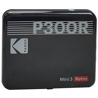 Impresora fotográfica instantánea Kodak Mini 3 Retro Square Negro