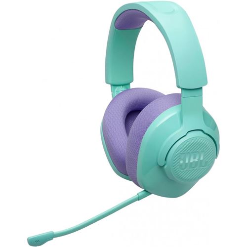Auriculares gaming - JBL Quantum 360 Wireless, QuantumSURROUND Sound, Bluetooth, Autonomía 22h, Micrófono, Cyan