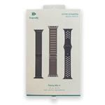 Set 3 correas Friendly Fancy Mix 4 Negro medianoche/Verde oliva/Negro para Apple Watch 42/44/45mm