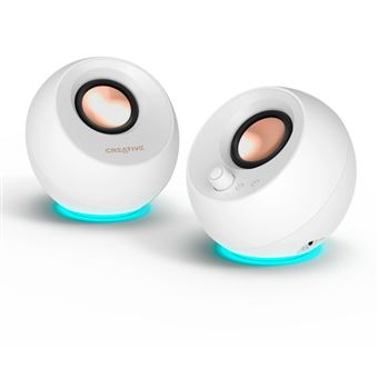Altavoces Bluetooth Creative Pebble Pro 2.0 RGB Blanco