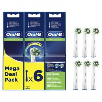 Set 6 cabezales de recambio Oral-B 50-6 Cross Action - 1