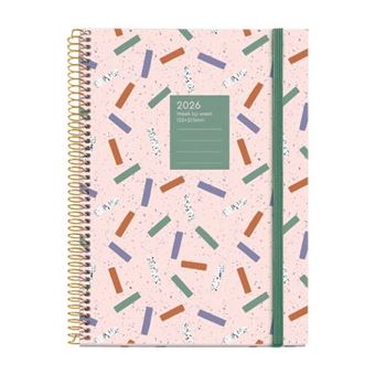 Agenda 2026 Miquelrius Plus Semana vista Confeti - Catalán - 1