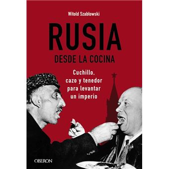 Rusia desde la cocina. cuchillo, cazo y tenedor para levanta
