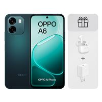 Bundle OPPO A6 6,75" 256GB Sapphire Black + Auriculares Bluetooth OPPO Enco Buds3 con estuche de carga + Cargador Supervooc 45W