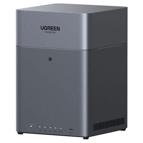 Almacenamiento De Archivos Ugreen Nas Dh4300 Plus 4 Bahías 120tb Gris