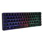 Teclado Gaming con cable compacto 60% The G-Lab Keyz Hydrogen Negro