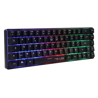 Teclado Gaming con cable compacto 60% The G-Lab Keyz Hydrogen Negro