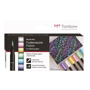 Estuche con 6 rotuladores Tombow Fudenosuke colores pastel - Kit, bolso y  estuche - Los mejores precios