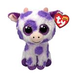 Peluche beanie boos ethel cow purple 15 cm