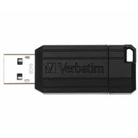 Pendrive Memoria USB 2.0 Verbatim Pinstripe 64GB Negro