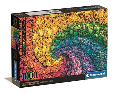 Puzzle clementoni 1000 whirl colorboom compact box