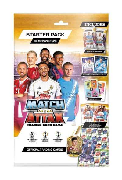Starter pack álbum + 3 sobres march attax ucl 25-26