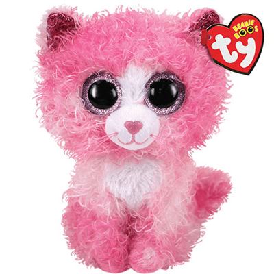 Peluche beanie boss reagan gato rosa 15cm