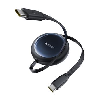 Cable compacto de carga rápida Baseus-Nomos de USB-C a USB-C 100W 1,5m Negro - 1