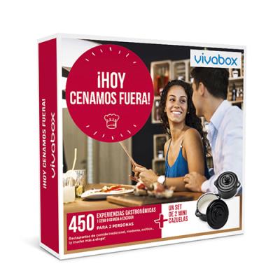 Vivabox Caja Regalo hoy cenamos fuera 220 restaurantes.incluye un set de 2