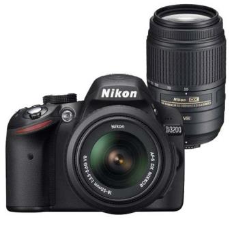 Nikon D3200 + AF-S DX 18-55 mm + 55-200 mm VR Cámara Réflex