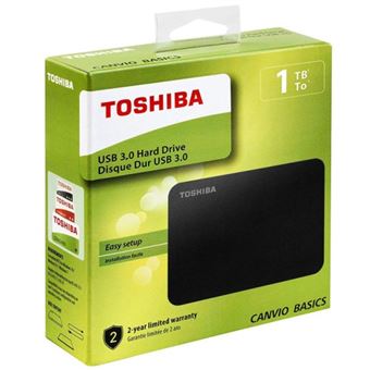 Disco portátil Toshiba Canvio Basics 1TB 2,5" Negro - Disco duro externo Fnac
