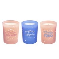Mr Wonderful Set de 3 velas para parejas con chispa para rato