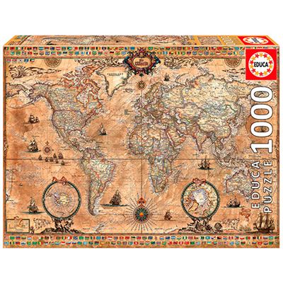 Puzzle Educa 1000 mapamundi edad 12 años piezas 1.000 15159