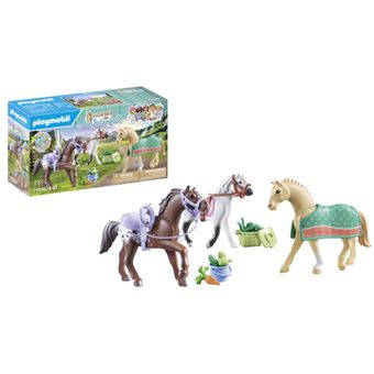 Playmobil horses of waterfall Tres Caballos con sillas - Playmobil