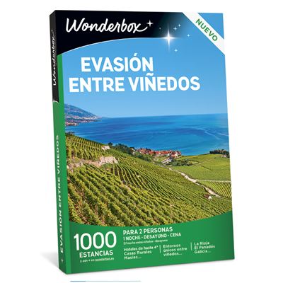 Caja regalo Wonderbox Evasión entre viñedos 1 noche para 2 personas -  Wonderbox -5% en libros